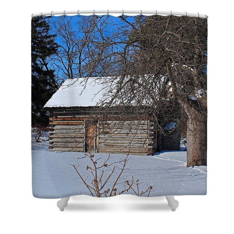 Peter Navarre Shower Curtain featuring the photograph Peter Navarre Cabin II by Michiale Schneider