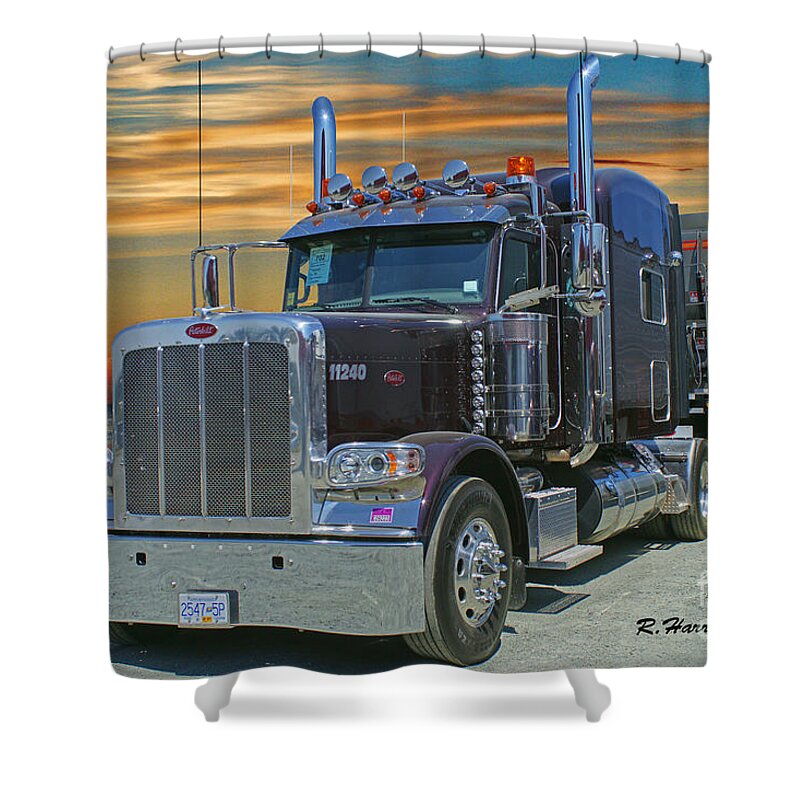 Big Rigs Shower Curtain featuring the photograph Peterbilt 11240 by Randy Harris