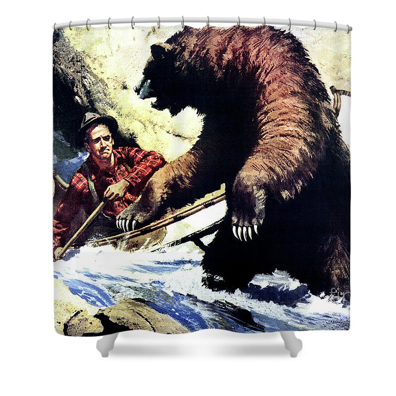 Jq Licensing Shower Curtain featuring the painting PG- Dangerous Waters by JQ Licensing