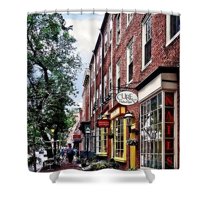 Philadelphia Shower Curtain featuring the photograph Philadelphia PA - S 2nd Street by Susan Savad