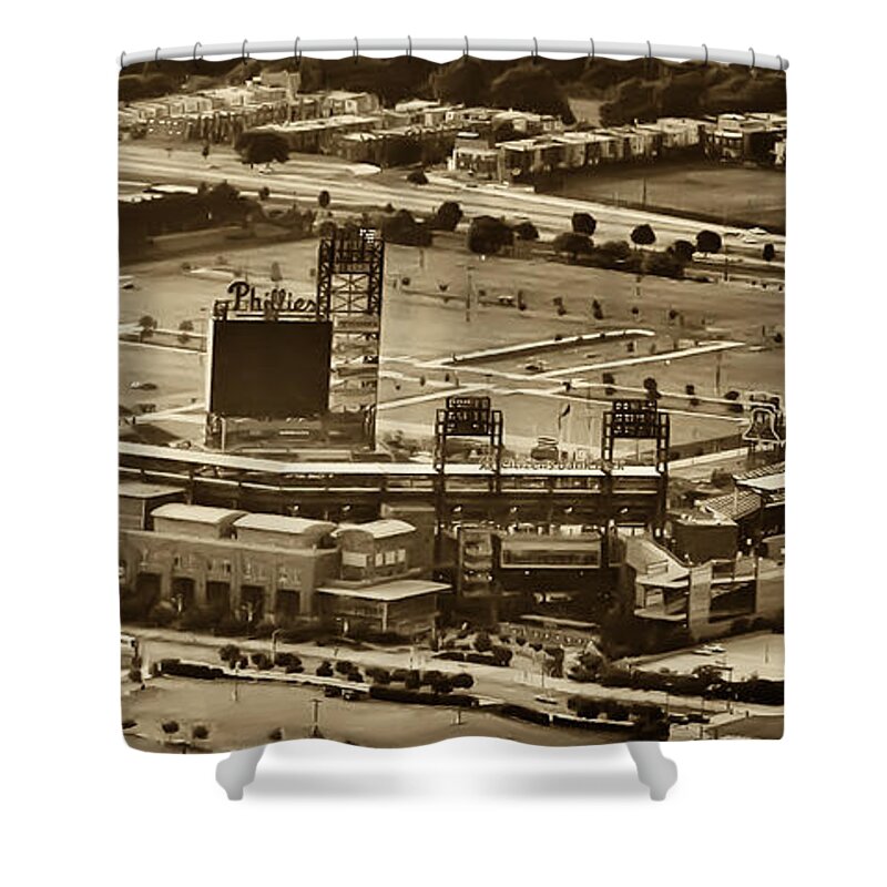 Sports Shower Curtain featuring the photograph Phillies Stadium - Citizens Bank Park by Bill Cannon
