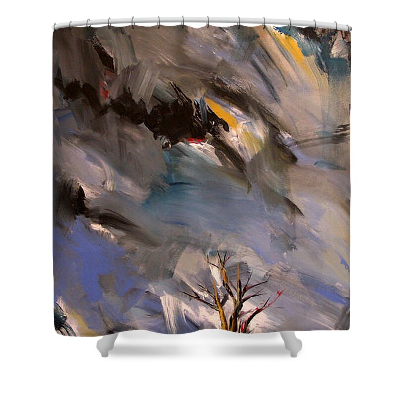  Shower Curtain featuring the painting Philosophy by John Gholson
