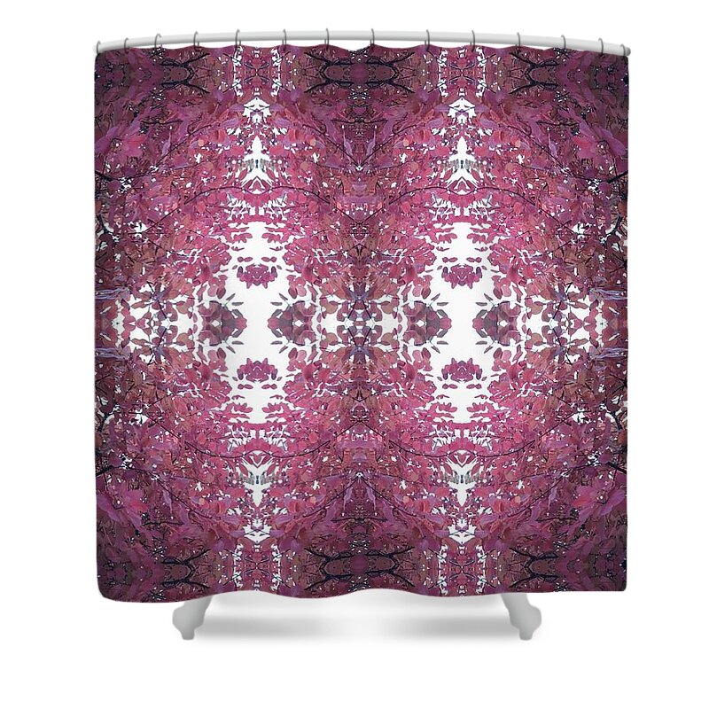 Autumn Shower Curtain featuring the photograph Photo 0800 Fractal D2 Autumn Tree Leaves by Julia Woodman