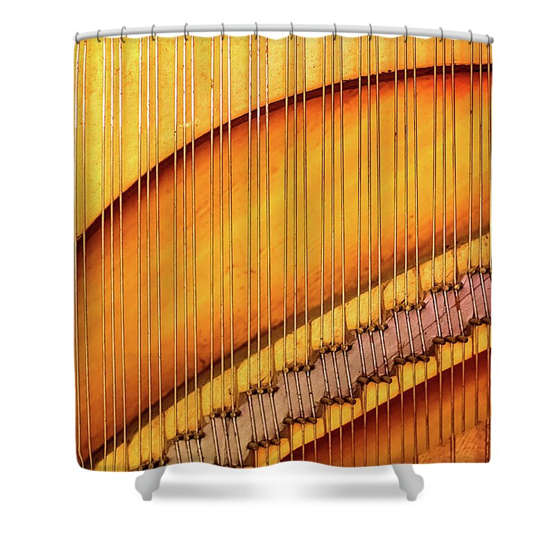 Abstract Shower Curtain featuring the photograph Piano 7 by Rebecca Cozart
