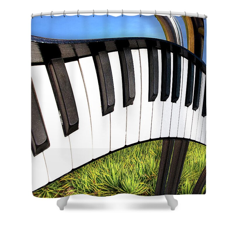 Photography Shower Curtain featuring the photograph Piano Land by Paul Wear