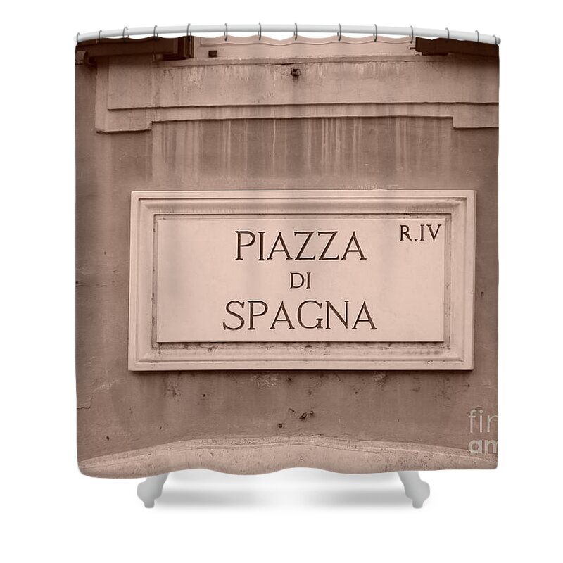 Piazza Di Spagna Shower Curtain featuring the photograph Piazza di Spagna by Tiziana Maniezzo