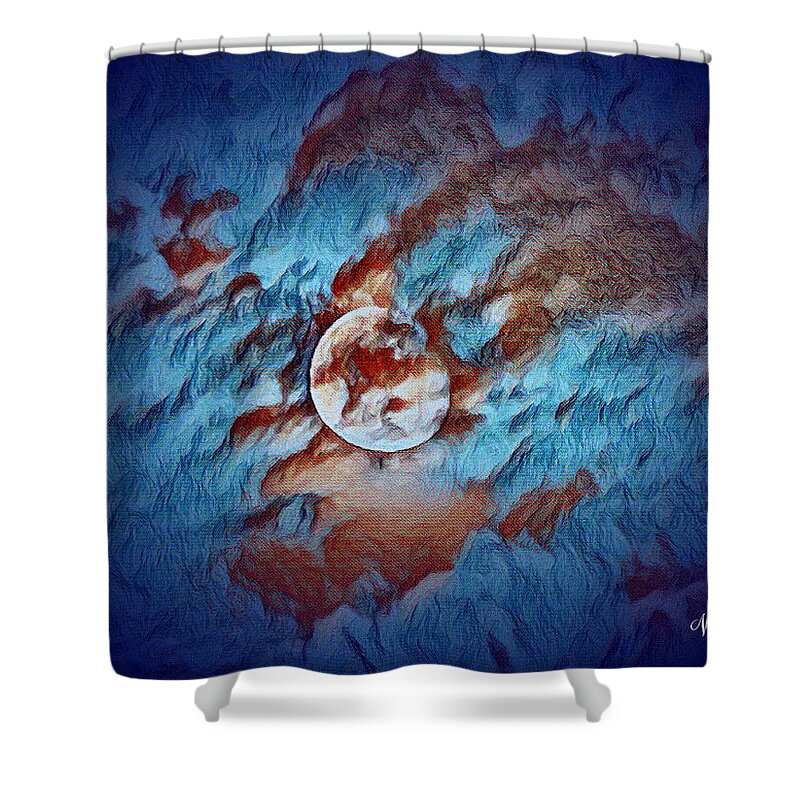 Digital Art Shower Curtain featuring the photograph Picasso's Moon by Wild Thing