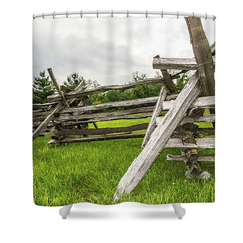 Border Shower Curtain featuring the photograph Picket Fence by SR Green