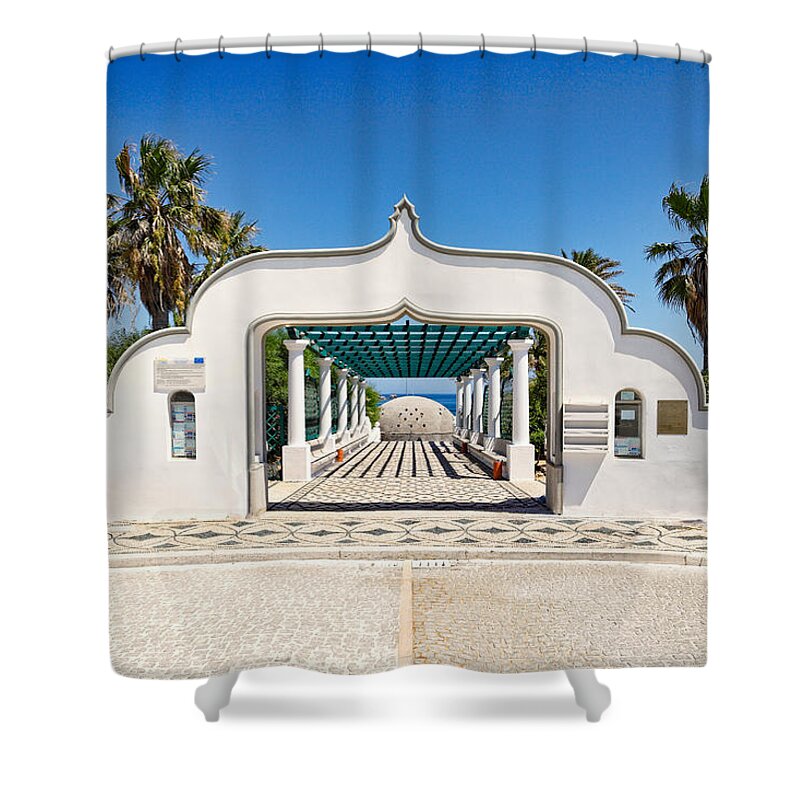 Piges Shower Curtain featuring the photograph Piges Kallitheas in Rhodes - Greece. by Constantinos Iliopoulos
