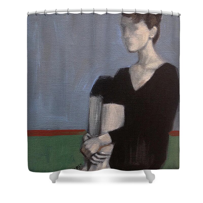 Painting Shower Curtain featuring the painting Pina Bausch by Art Popop