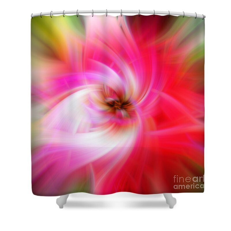 Abstract Shower Curtain featuring the digital art Pink Abstract Swirls by Phill Petrovic