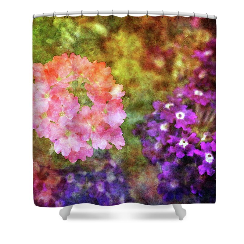 Pink Shower Curtain featuring the photograph Pink and Purple 0919 IDP_2 by Steven Ward