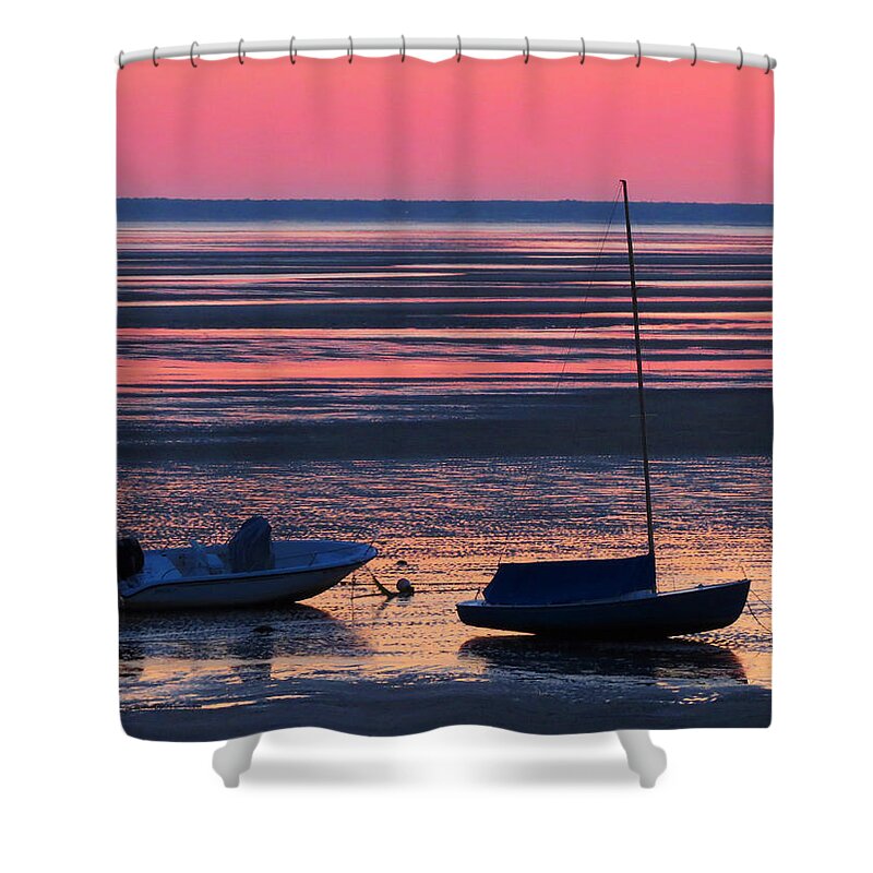 Sunrise Shower Curtain featuring the photograph Pink Dawn by Dianne Cowen Cape Cod Photography