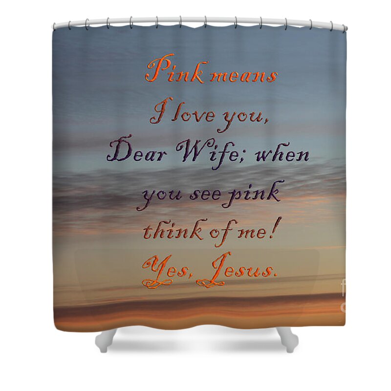 Landscape Shower Curtain featuring the photograph Pink Love Note by Donna L Munro