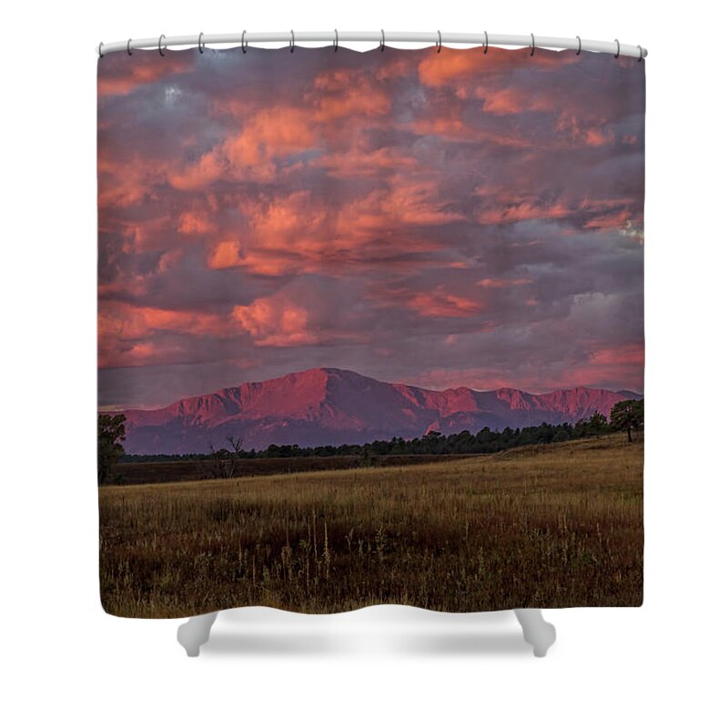 Mountain Shower Curtain featuring the photograph Pink Morning by Alana Thrower