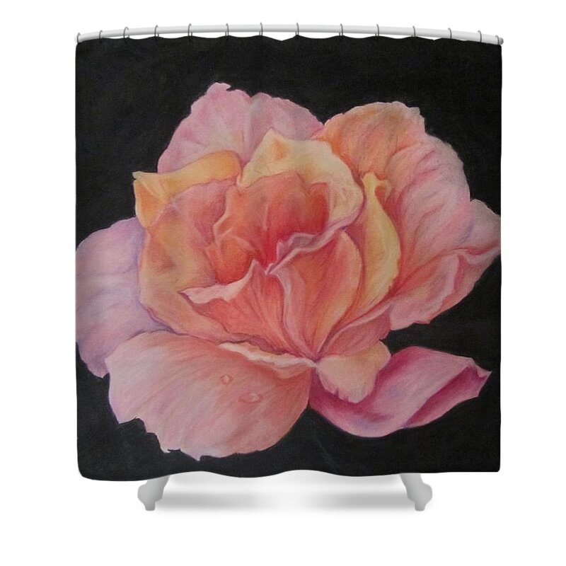 Flower Shower Curtain featuring the drawing Pinky by Barbara O'Toole