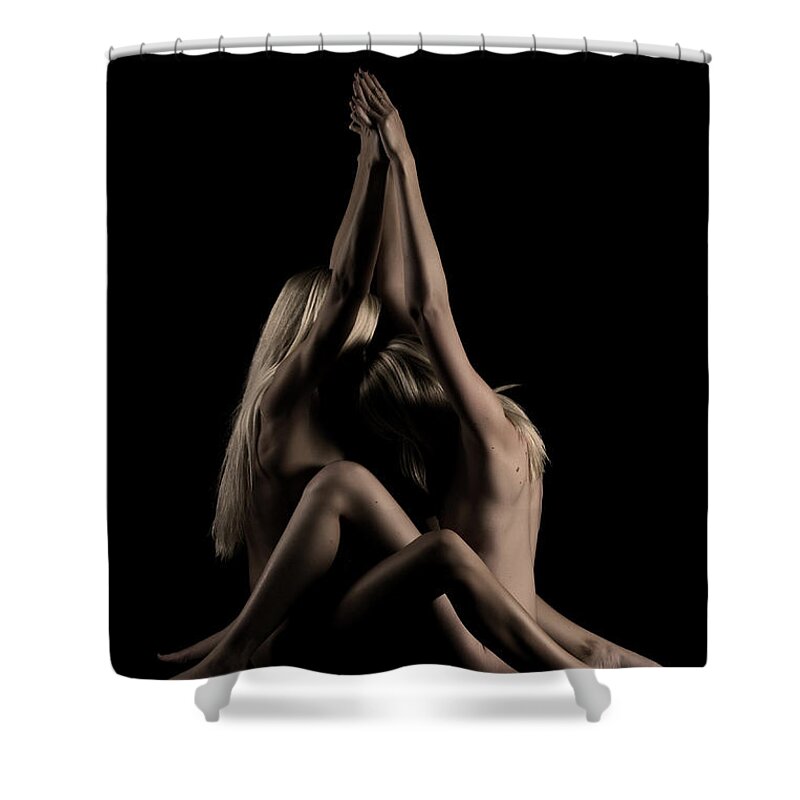 Artistic Photographs Shower Curtain featuring the photograph Pinnacle blend by Robert WK Clark