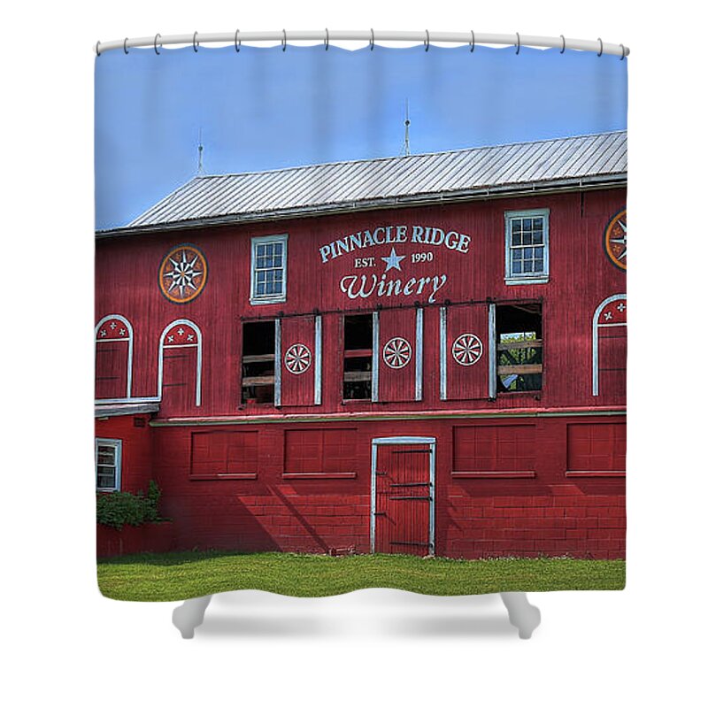 Winery Shower Curtain featuring the digital art Pinnacle Ridge Winery by Sharon Batdorf