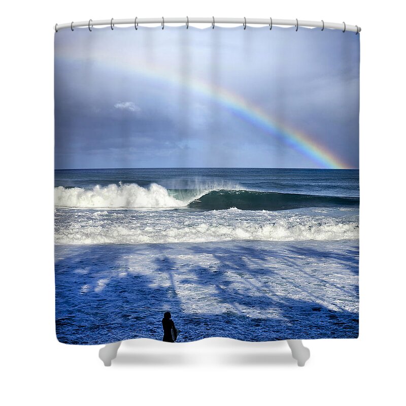  Tropical Shower Curtain featuring the photograph Pipe Rainbow Palms by Sean Davey