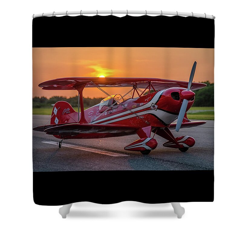 Pitts Shower Curtain featuring the photograph Pitts Sunset by David Hart