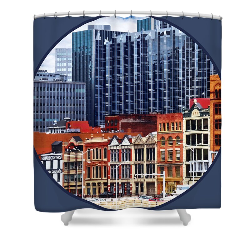 Pittsburgh Shower Curtain featuring the photograph Pittsburgh PA Skyline Closeup by Susan Savad