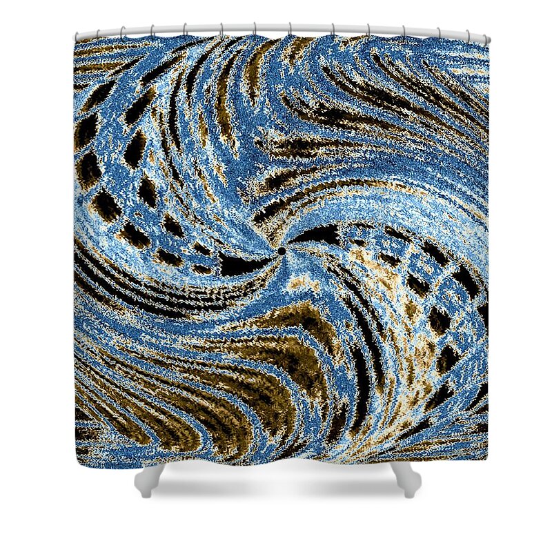 Abstract Shower Curtain featuring the digital art Pizzazz 23 by Will Borden