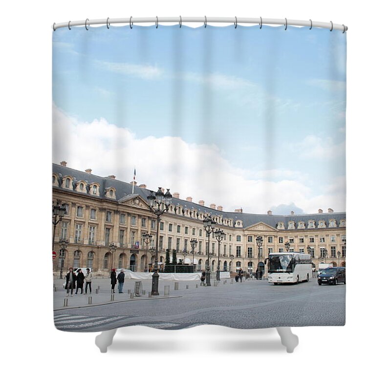 Place Vendome Shower Curtain featuring the photograph Place Vendome by Christopher J Kirby