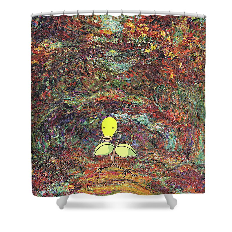 Painting Shower Curtain featuring the digital art Planet PokeMonet by Greg Sharpe