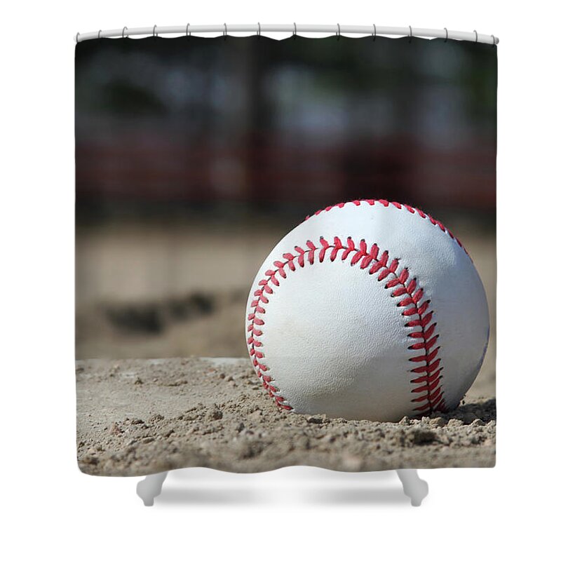 Baseball Shower Curtain featuring the photograph Play Ball by Jackson Pearson