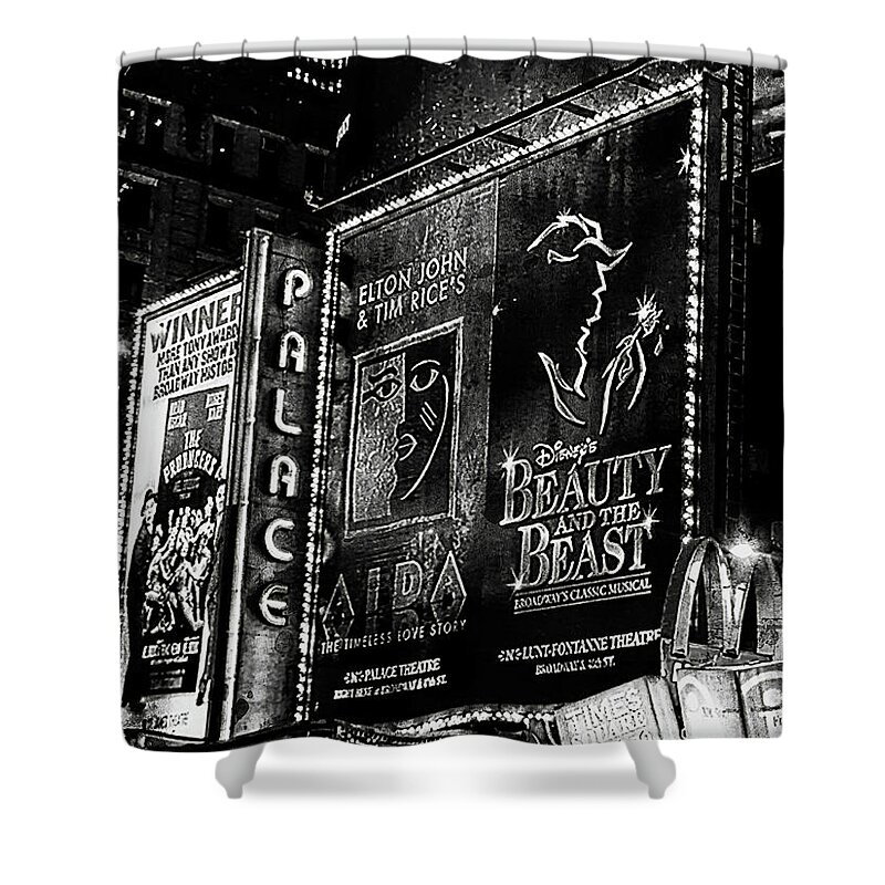 Didesigns Shower Curtain featuring the photograph Playing At The Palace B / W by DiDesigns Graphics