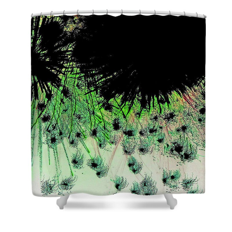 Fireworks Shower Curtain featuring the photograph Playing with Fireworks 25 by Mary Bedy