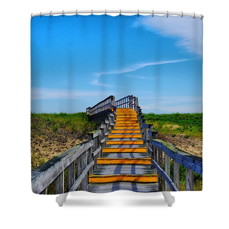 Cost Shower Curtain featuring the photograph Plum Island coast by Lilia S