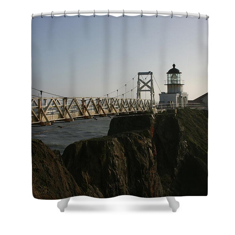 Lighthouse Shower Curtain featuring the photograph Point Bonita Lighthouse by Jeff Floyd CA