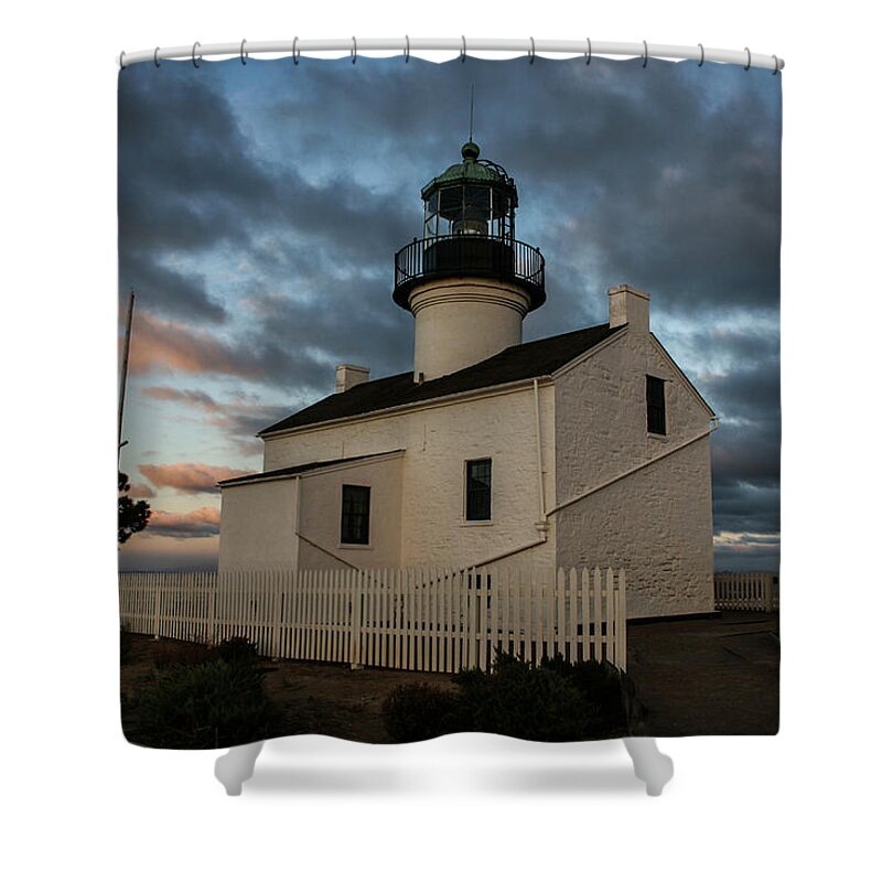 Point Loma Shower Curtain featuring the photograph Point Loma Lighthouse by Karen Ruhl