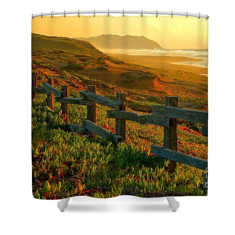 Point Reyes Shower Curtain featuring the photograph Point Reyes Sunset by Adam Jewell