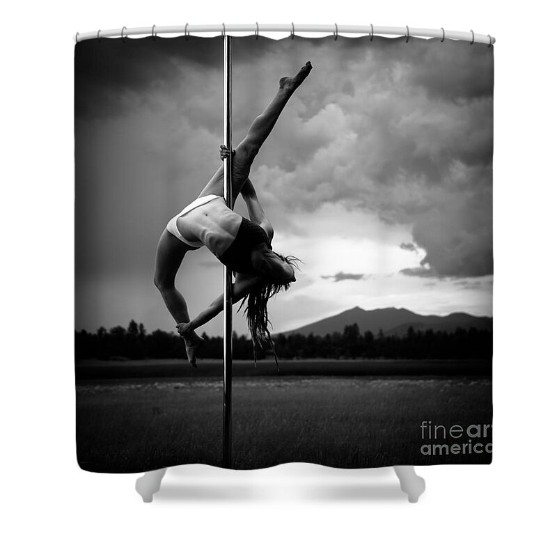 Hailey Shower Curtain featuring the photograph Pole Dance 1 by Scott Sawyer