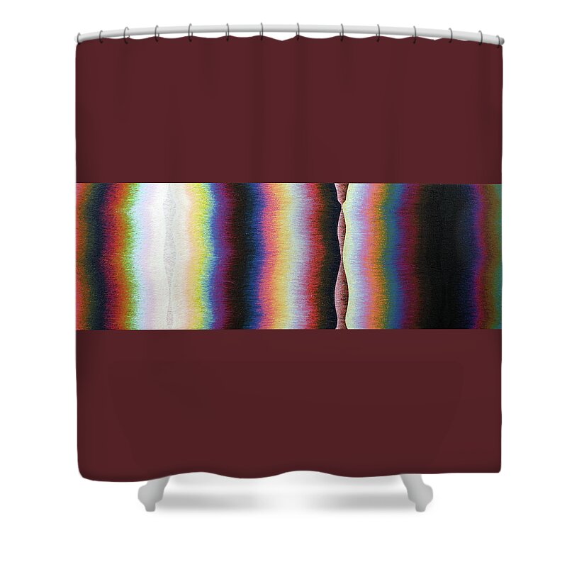 Color Shower Curtain featuring the painting Pole Eight by Stephen Mauldin