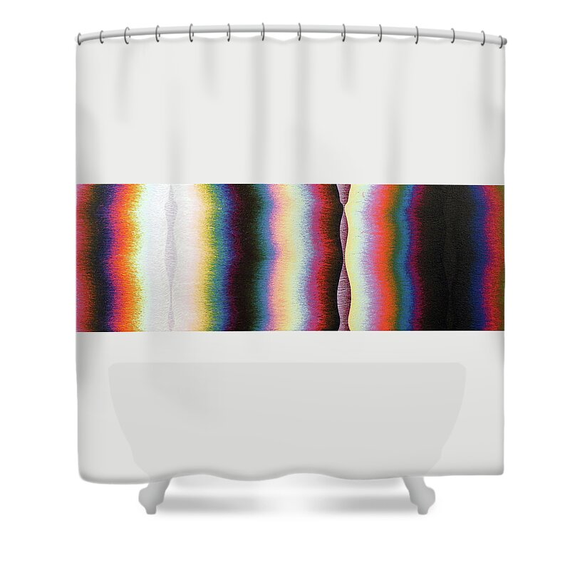 Color Shower Curtain featuring the painting Pole Ten by Stephen Mauldin