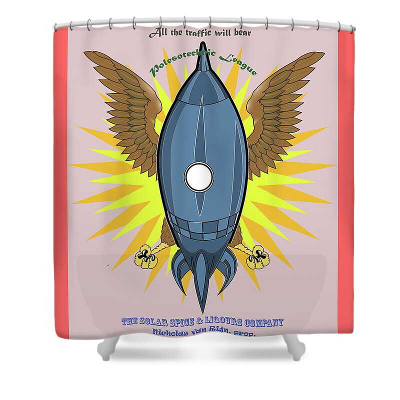 Polesotechnic League Shower Curtain featuring the photograph Polesotechnic League Emblem by C H Apperson