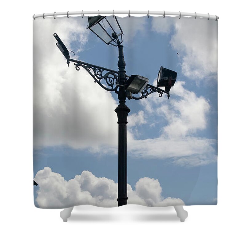 Polite Lamppost Shower Curtain featuring the photograph Polite lamppost by Elena Perelman