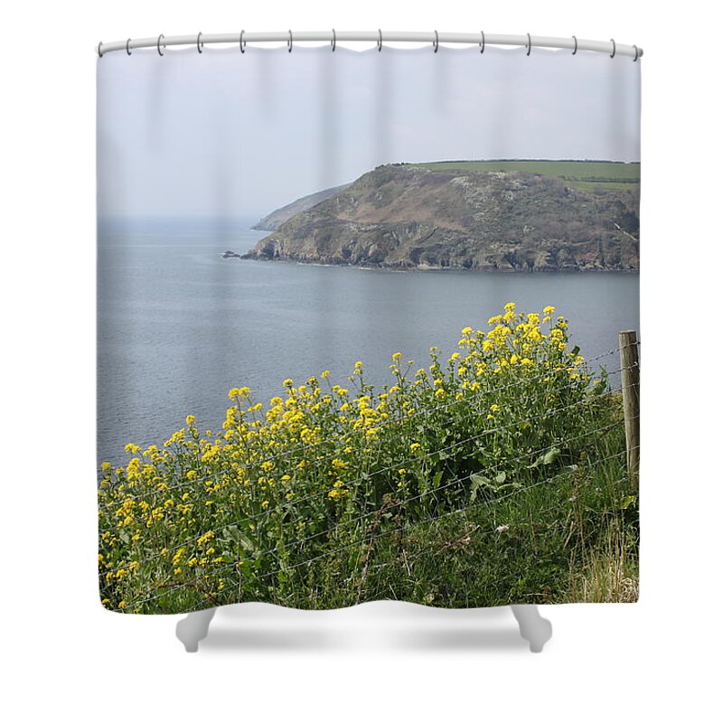 Polperro Shower Curtain featuring the photograph Polperro to Looe by Lauri Novak