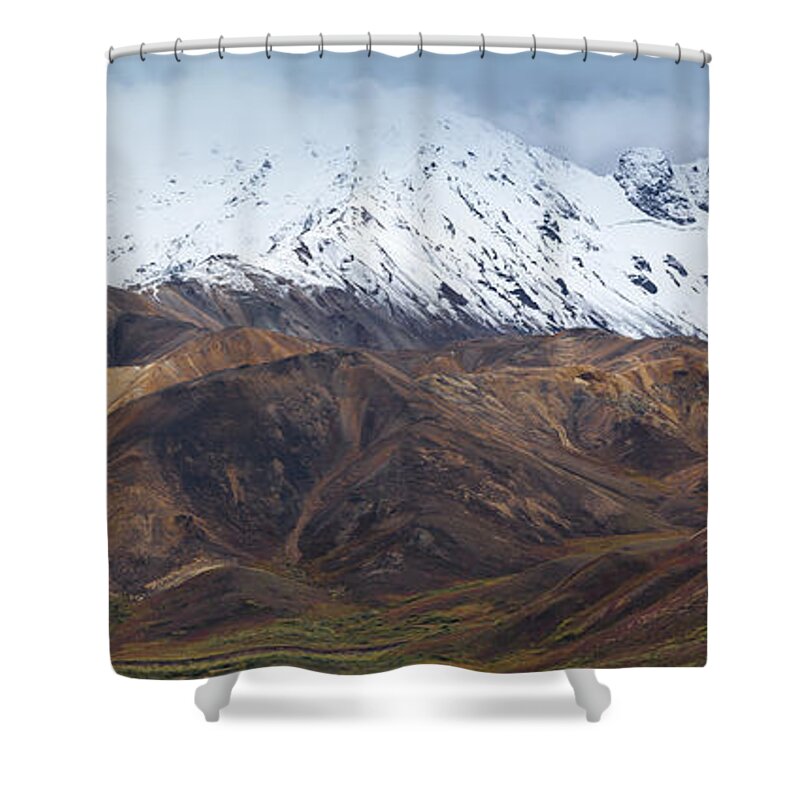Polychrome Shower Curtain featuring the photograph Polychrome Mountains II by Scott Slone