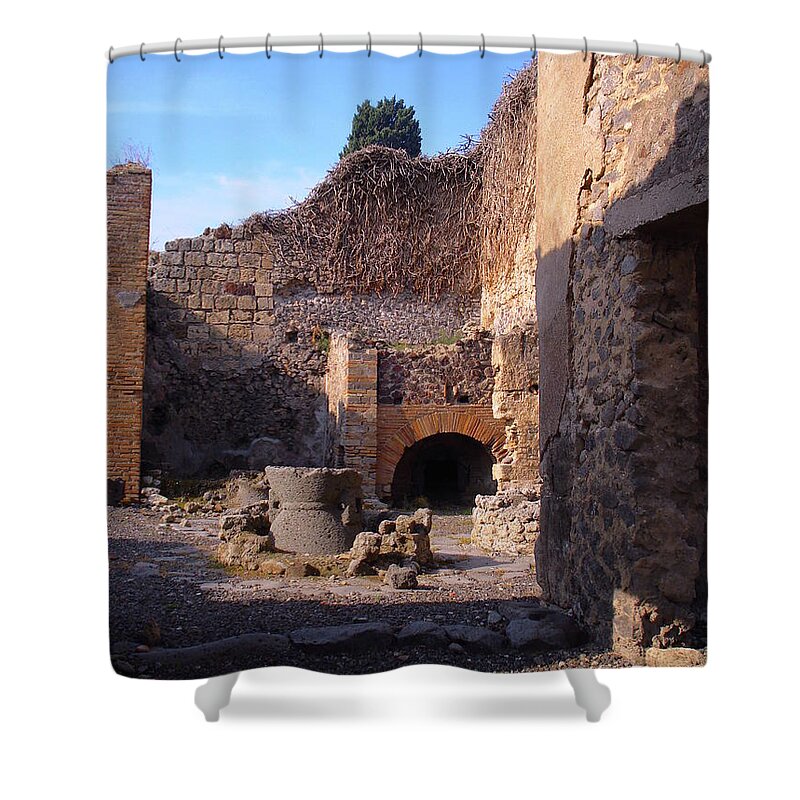 Cityscape Shower Curtain featuring the photograph Pompeii,Italy by Italian Art