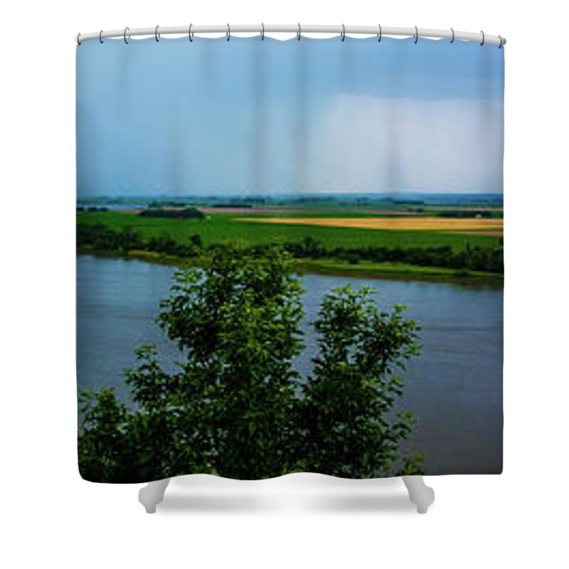 Missouri River Shower Curtain featuring the photograph The Mighty Mo by Pamela Williams