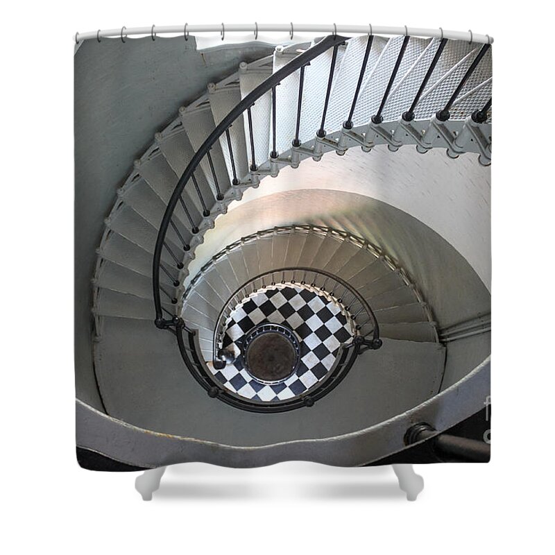 Florida Shower Curtain featuring the photograph Ponce De Leon Inlet Lighthouse Staircase No. 2 by Todd Blanchard