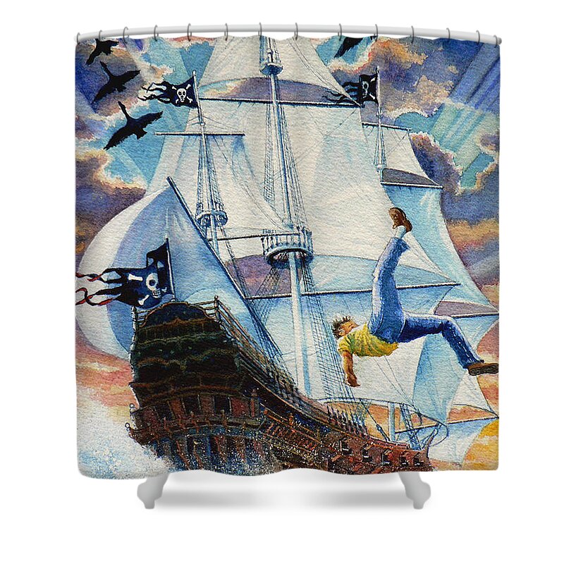 Pooka Hill Illustrations Shower Curtain featuring the painting Pooka Hill 11 by Hanne Lore Koehler