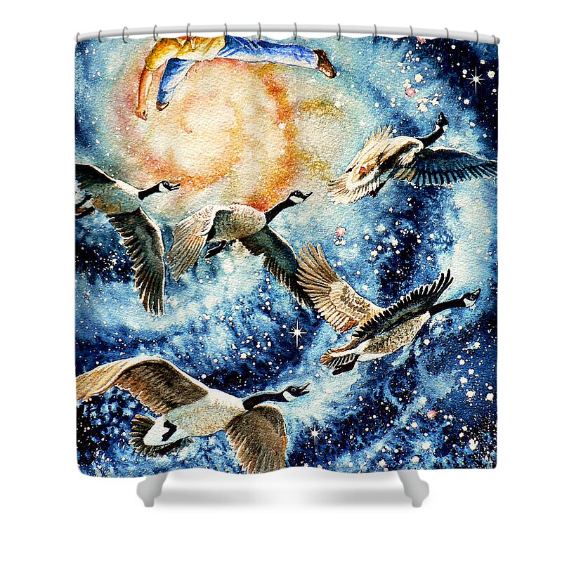 Newfoundland Shower Curtain featuring the painting Pooka Hill 9 by Hanne Lore Koehler