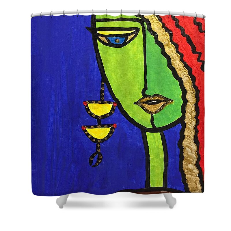  Shower Curtain featuring the painting Pop Art by Deedee Williams