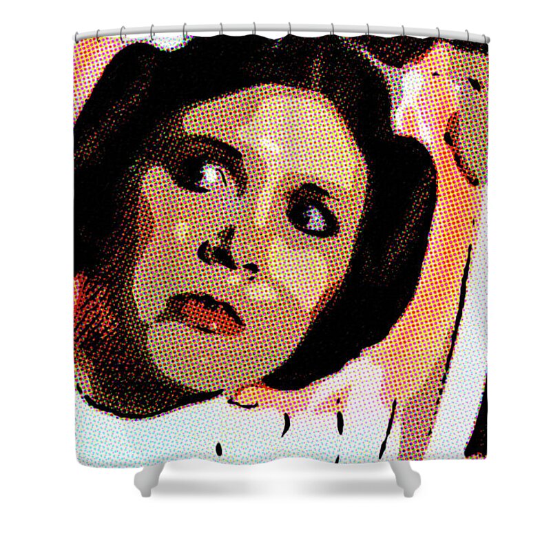 A New Hope Shower Curtain featuring the digital art Pop Art Princess Leia Organa by SR Green