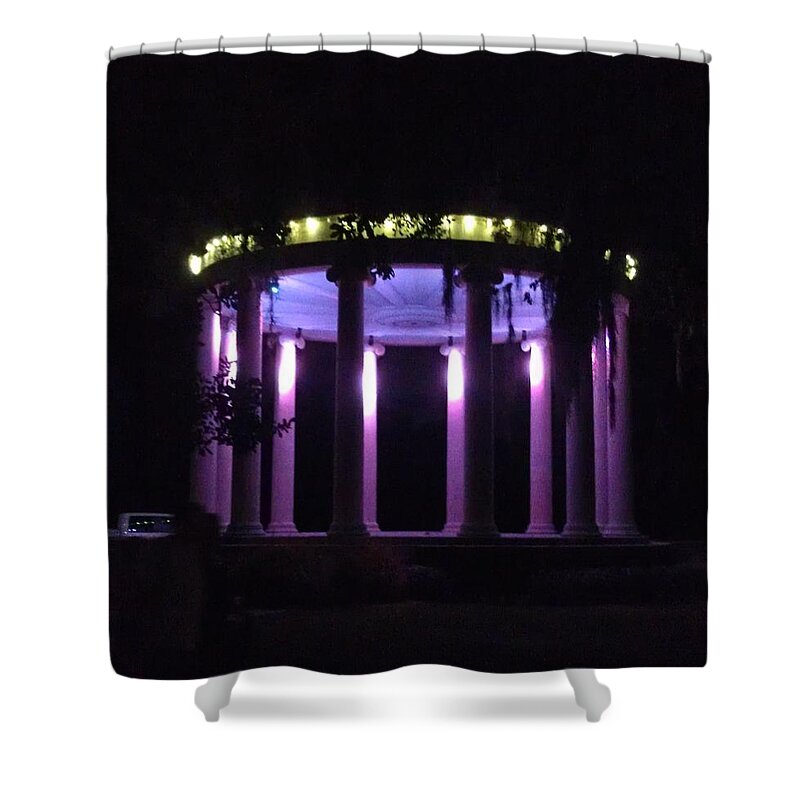 Popp Bandstand Shower Curtain featuring the photograph Popp Bandstand New Orleans City Park by Deborah Lacoste